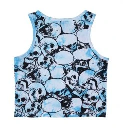 BROKEN PROMISES Catacombs Crop Tank Lt Blue Sets