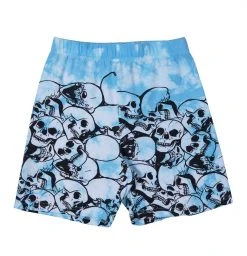 BROKEN PROMISES Bottoms Catacombs Biker Shorts Lt Blue