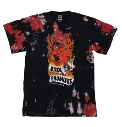 BROKEN PROMISES Don't Brake Tie Dye Tee Red/Blk Shirts
