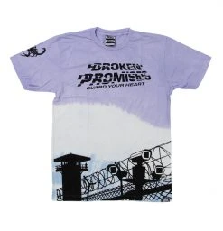 BROKEN PROMISES Guard Your Heart Dip Dye Tee Lavender