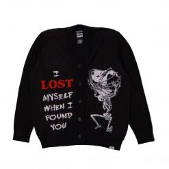 BROKEN PROMISES Lost Myself Cardigan Sweater Black