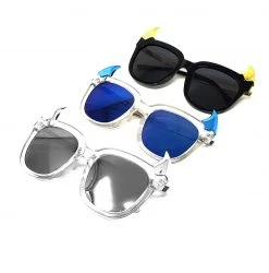 BROKEN PROMISES Horny Sunglasses - Blue Accessories