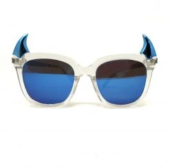 BROKEN PROMISES Horny Sunglasses - Blue Accessories