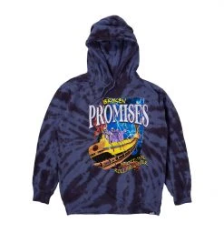 CASH Hoodies Up Down Tie Dye Hoodie Wash Blue