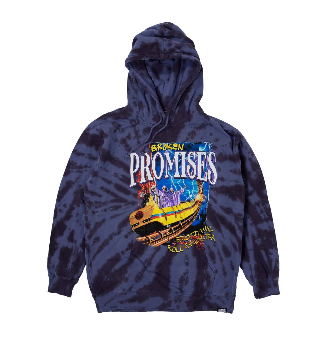 CASH Hoodies Up Down Tie Dye Hoodie Wash Blue