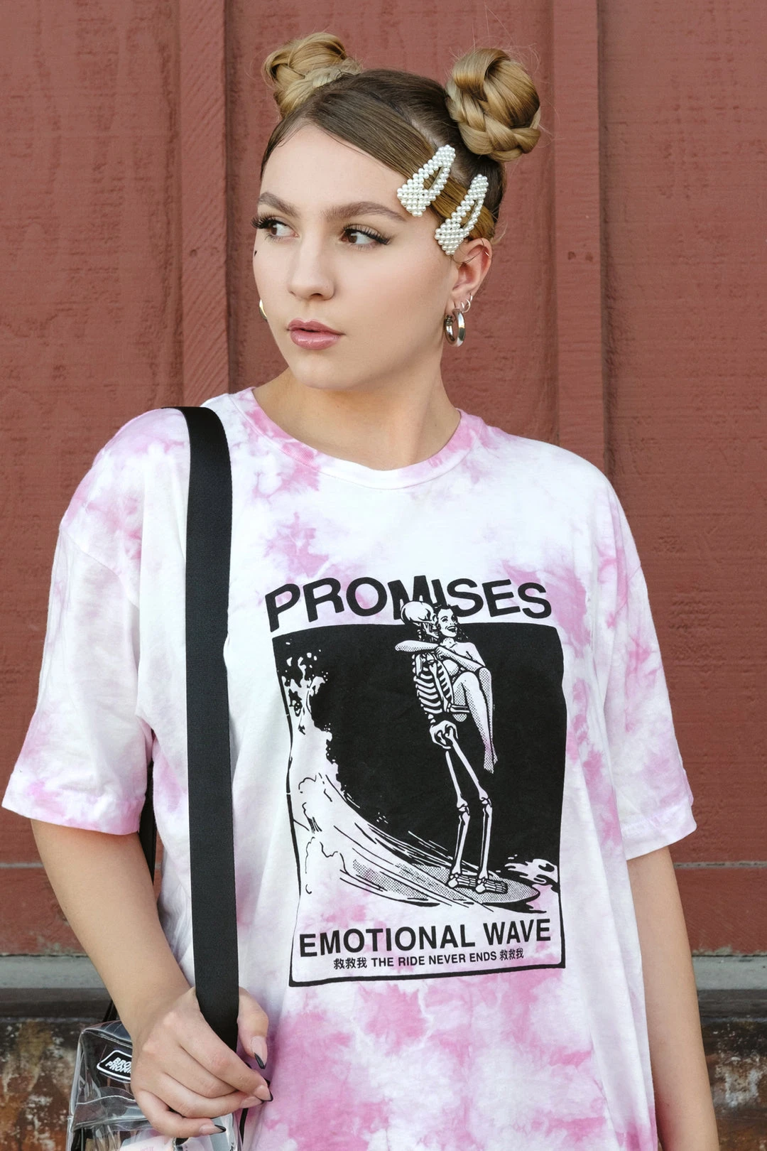 BROKEN PROMISES Beach Break Tee Pink