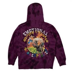 BROKEN PROMISES Hoodies Emotional Spiral Dye Hoodie Wash Purple