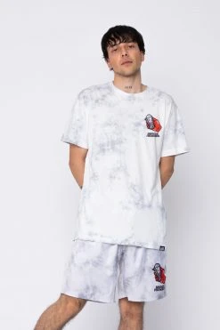 BROKEN PROMISES Lucky Lucifer Tie Dye Tee Wh/Gr