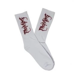 BROKEN PROMISES Graveyard Sock - White Accessories