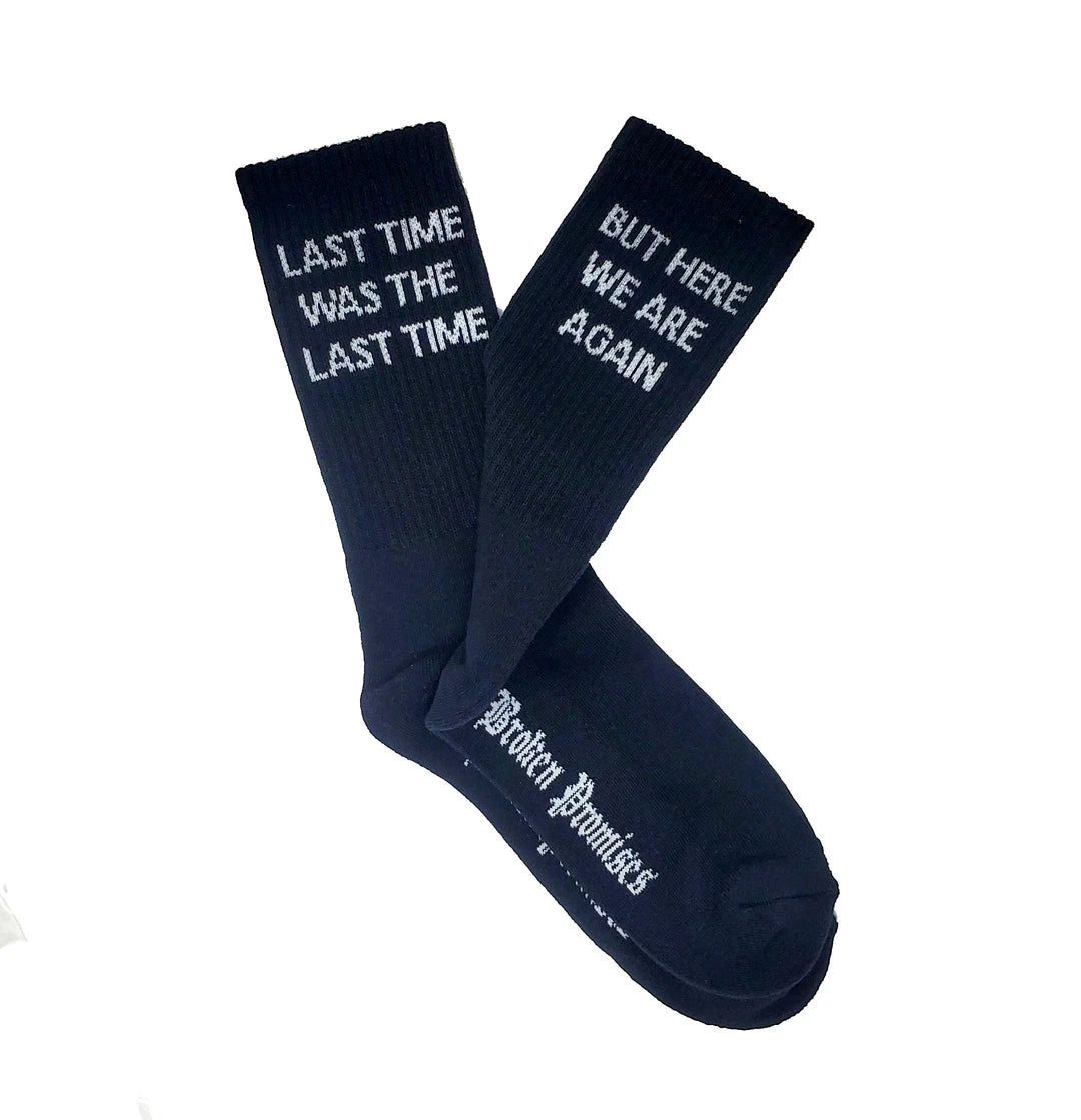 BROKEN PROMISES Accessories The Last Time Sock - Black