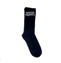 BROKEN PROMISES Accessories BP Wave Logo Sock - Black