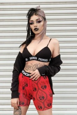 BROKEN PROMISES Lounge Black Cotton Triangle Bra