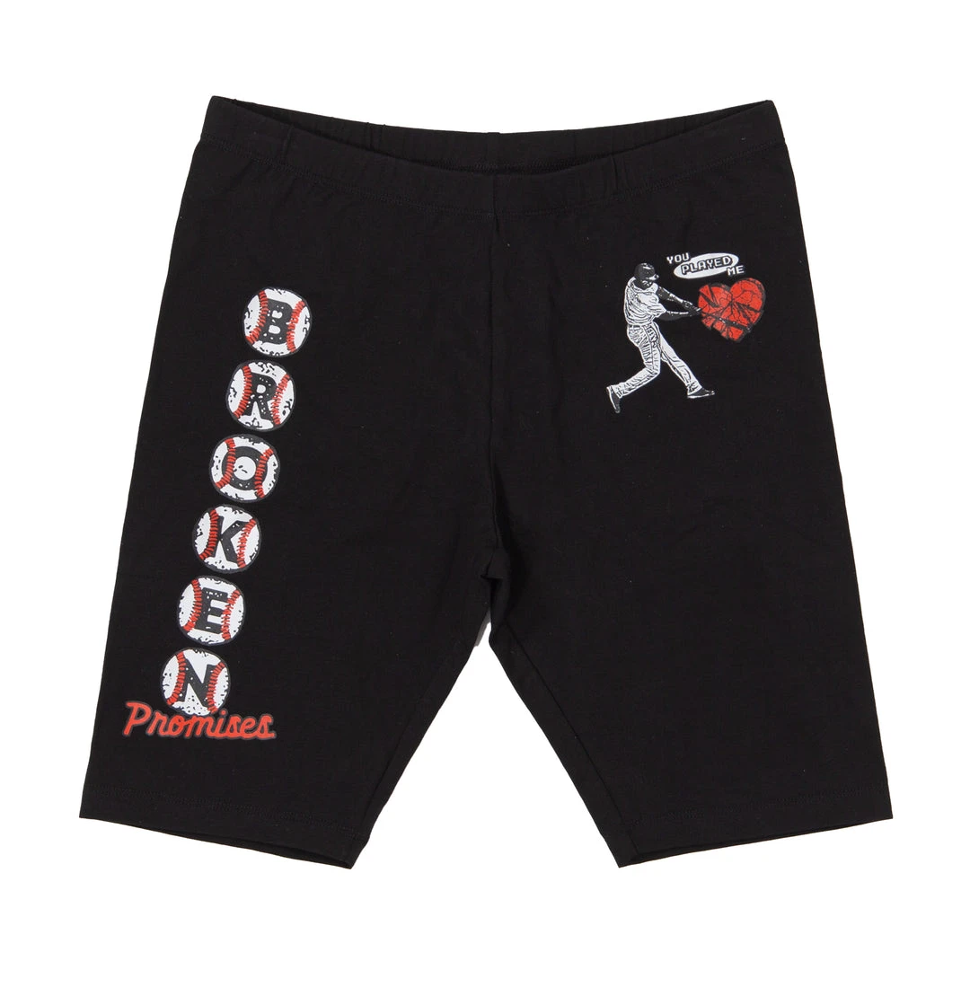 BROKEN PROMISES Bottoms Batter Up Bike Shorts