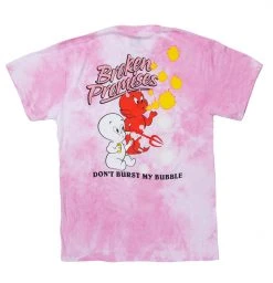 BROKEN PROMISES BP X Casper Burst My Bubble Tie Dye Pink Tee