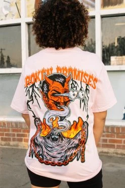 BROKEN PROMISES Worst In Me Tee Pink