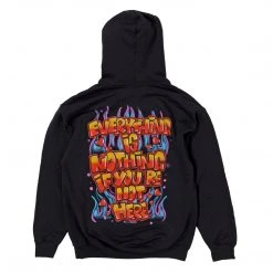 BROKEN PROMISES Airbrush Hoodie Black - BP X Hot Stuff Hoodies