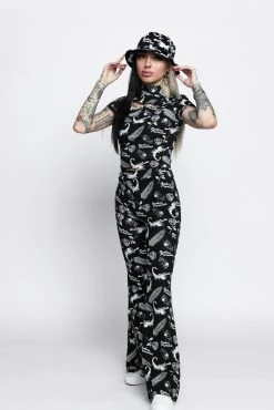 BROKEN PROMISES Bottoms Tropic Disaster Flare Pant