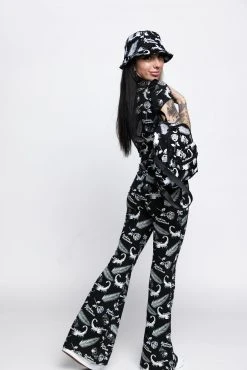 BROKEN PROMISES Bottoms Tropic Disaster Flare Pant