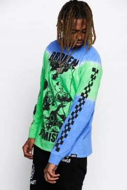 BROKEN PROMISES Shirts Acoustics Green Tie Dye L/S Tee