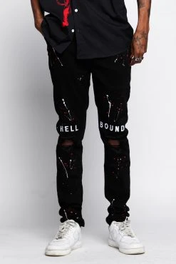 CASH Hell Bound Spatter Denim Bottoms