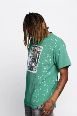 BROKEN PROMISES Headlines Green Splatter S/S Tee