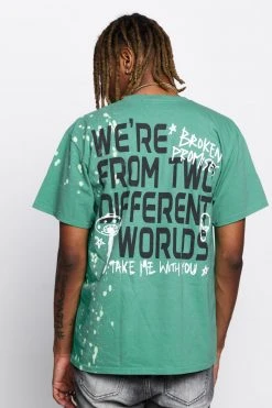 BROKEN PROMISES Headlines Green Splatter S/S Tee
