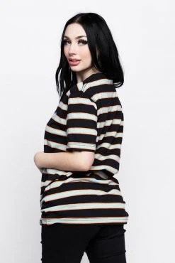 BROKEN PROMISES Shirts Salvage Script Stripe Tee