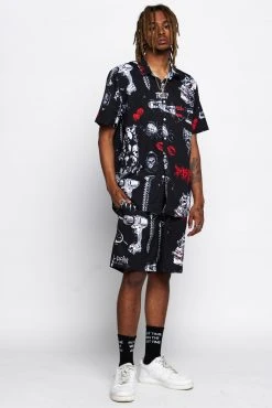 BROKEN PROMISES Love & Pain Button-Up Shirt