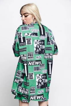 BROKEN PROMISES Shirts Headlines Button-Up Shirt