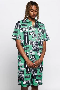 BROKEN PROMISES Shirts Headlines Button-Up Shirt