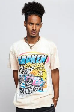 BROKEN PROMISES BP X Hot Wheels Heart Race Tie Dye Tee Sand