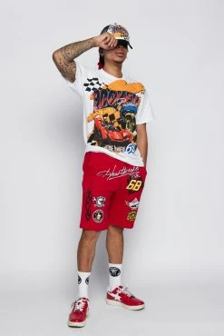 BROKEN PROMISES BP X Hot Wheels Heartbreaker Short Red Bottoms