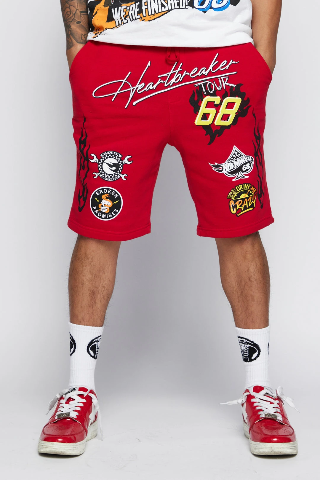 BROKEN PROMISES BP X Hot Wheels Heartbreaker Short Red Bottoms