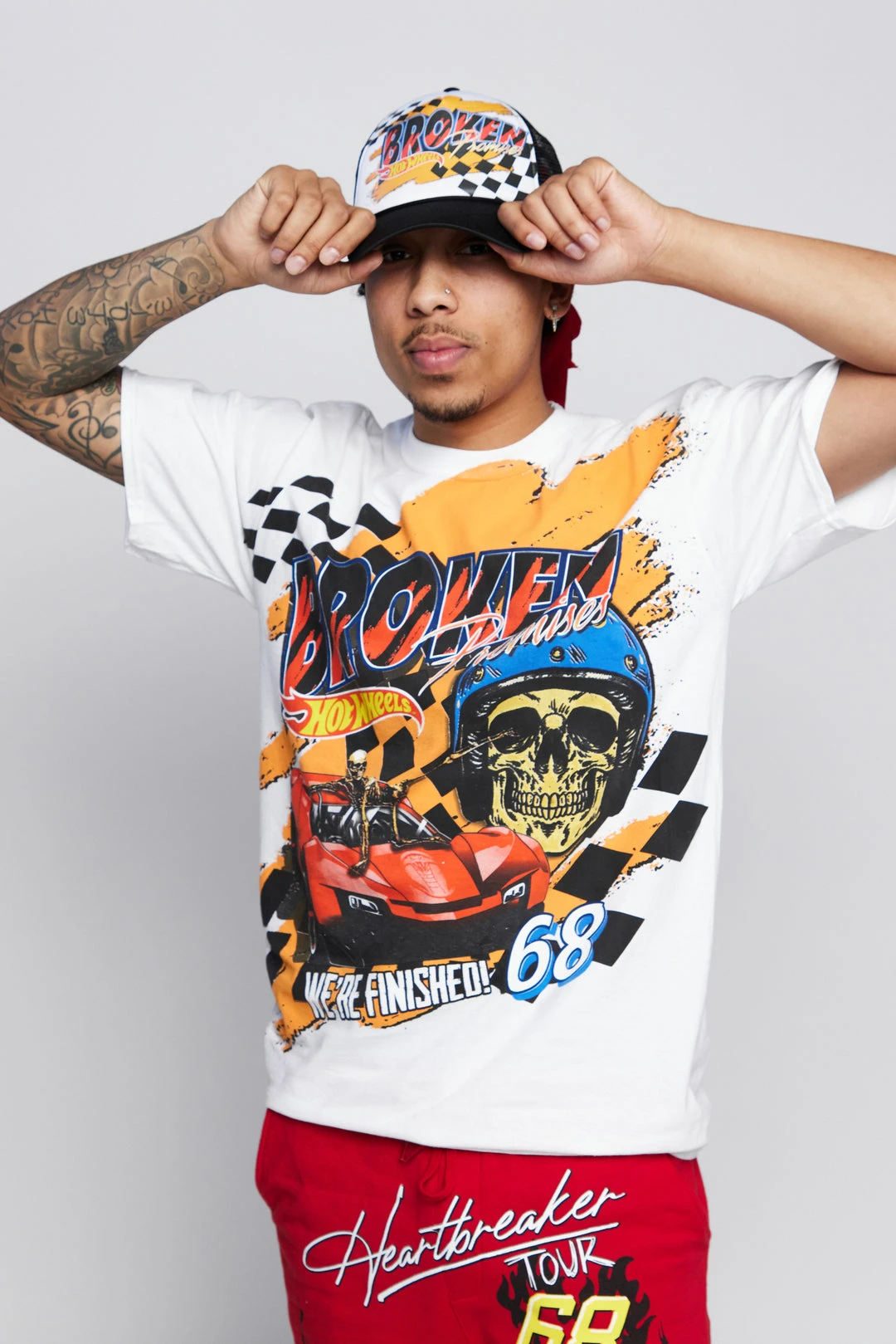 BROKEN PROMISES Headwear BP X Hot Wheels We're Finished Trucker Hat