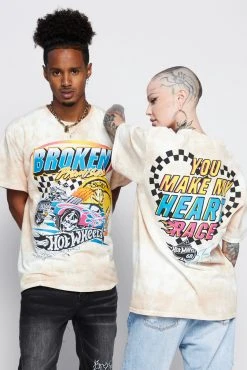 BROKEN PROMISES BP X Hot Wheels Heart Race Tie Dye Tee Sand