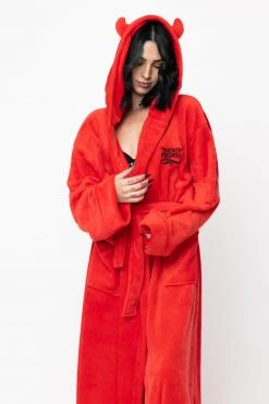BROKEN PROMISES Devil Horn Robe Red Horn Hoodies