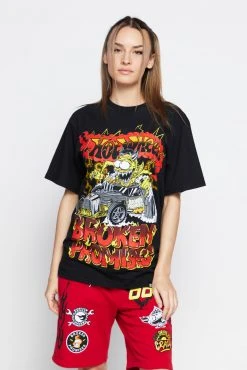 BROKEN PROMISES BP X Hot Wheels Lost Control Tee Black