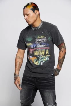 BROKEN PROMISES BP X Hot Wheels Look Both Ways Washed SST Blk