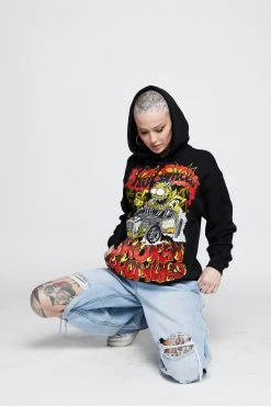 BROKEN PROMISES BP X Hot Wheels Lost Control Hoodie Black Hoodies