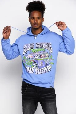 BROKEN PROMISES BP X Hot Wheels Road Trippin Purple Dye Hoodie