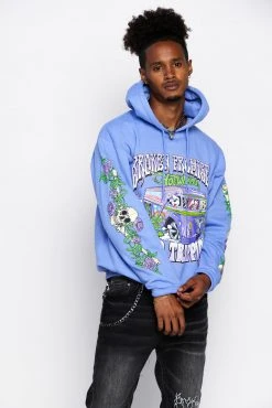 BROKEN PROMISES BP X Hot Wheels Road Trippin Purple Dye Hoodie