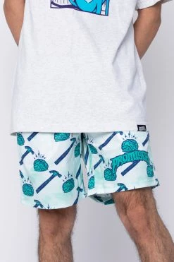 BROKEN PROMISES Brain Waves Shorts Green