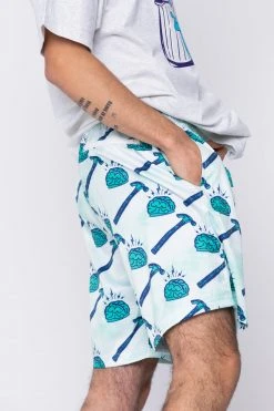 BROKEN PROMISES Brain Waves Shorts Green
