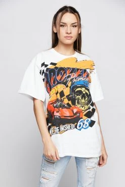 BROKEN PROMISES BP X Hot Wheels We're Finished S/S Tee White Shirts