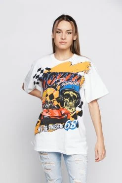 BROKEN PROMISES BP X Hot Wheels We're Finished S/S Tee White Shirts