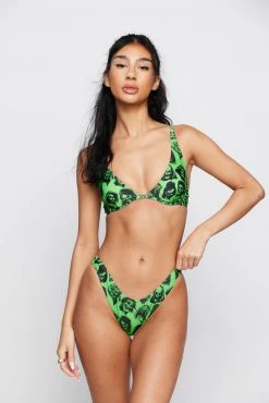 BROKEN PROMISES Sets Reaper Guide Bikini Top Green