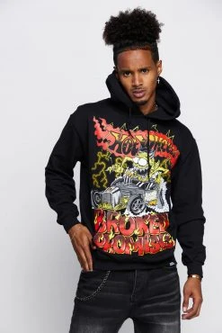 BROKEN PROMISES BP X Hot Wheels Lost Control Hoodie Black Hoodies