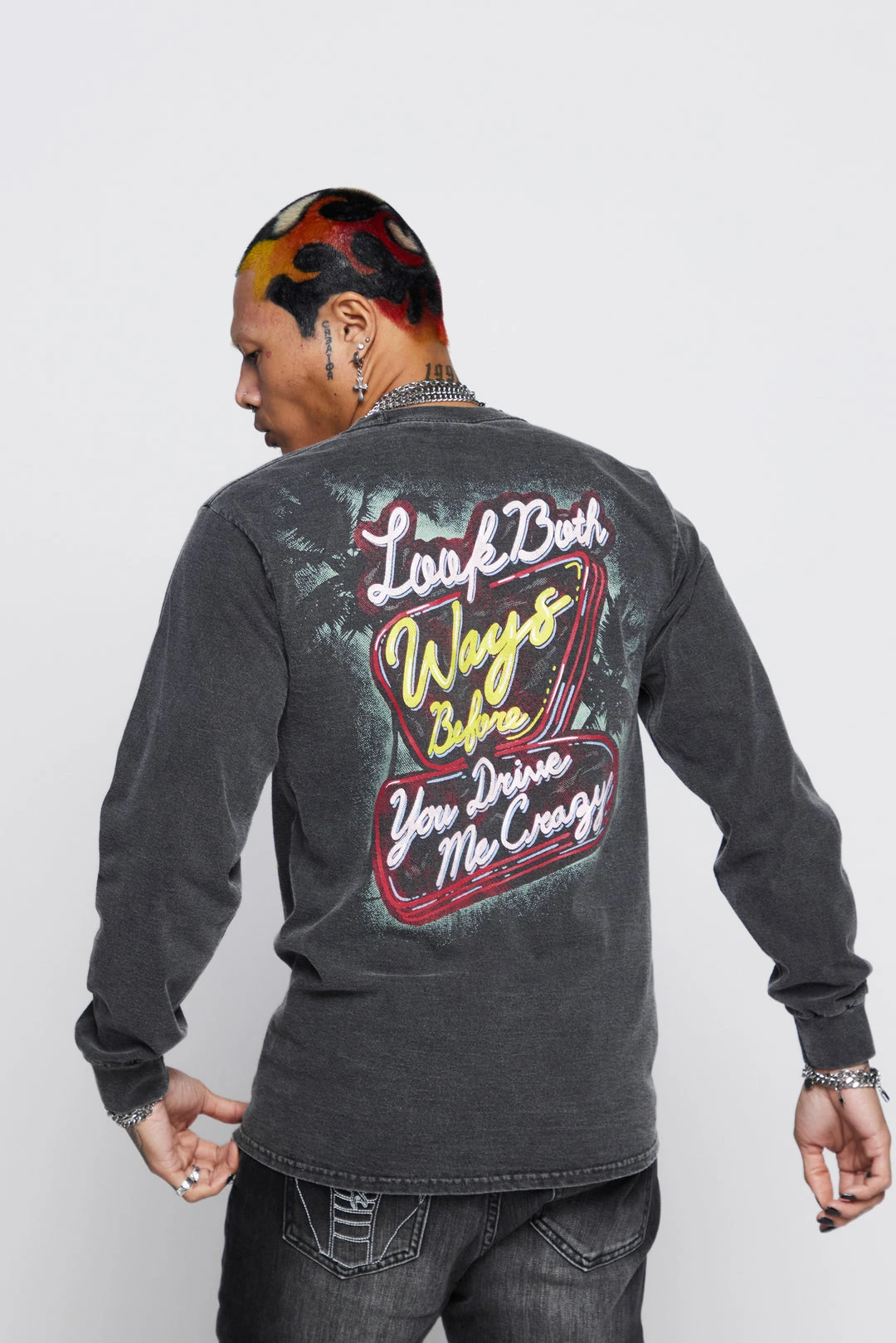 BROKEN PROMISES BP X Hot Wheels Look Both Ways Long Sleeve Shirts