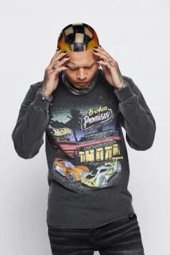 BROKEN PROMISES BP X Hot Wheels Look Both Ways Long Sleeve Shirts