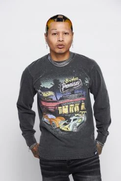 BROKEN PROMISES BP X Hot Wheels Look Both Ways Long Sleeve Shirts